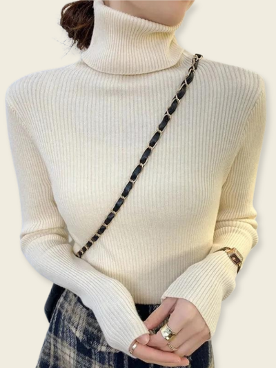 Valentina™ | Maglione a Collo Alto a Coste