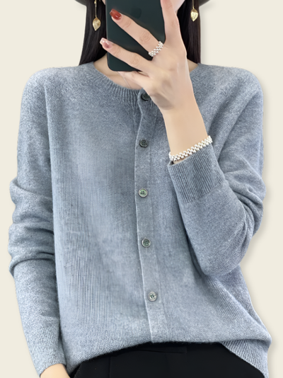 Bianca™ | Cardigan in Lana Merino con Bottoni