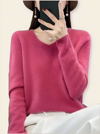 Beatrice™ | Maglione in Lana Merino con Scollo a V