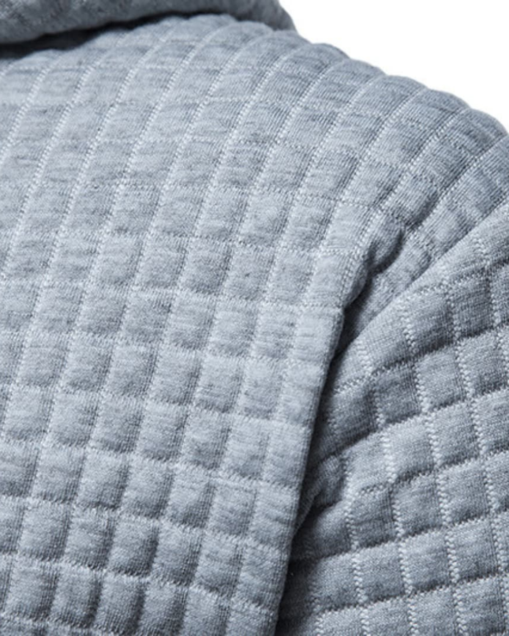 Raffa™ | Felpa con Cappuccio e Motivo a Quadri in Rilievo