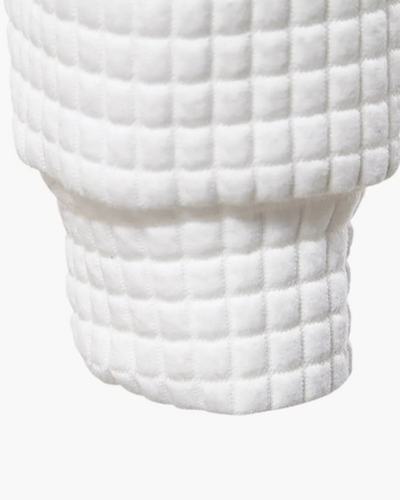 Raffa™ | Felpa con Cappuccio e Motivo a Quadri in Rilievo