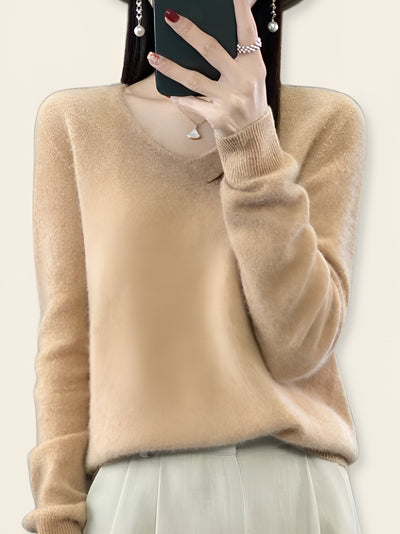 Beatrice™ | Maglione in Lana Merino con Scollo a V