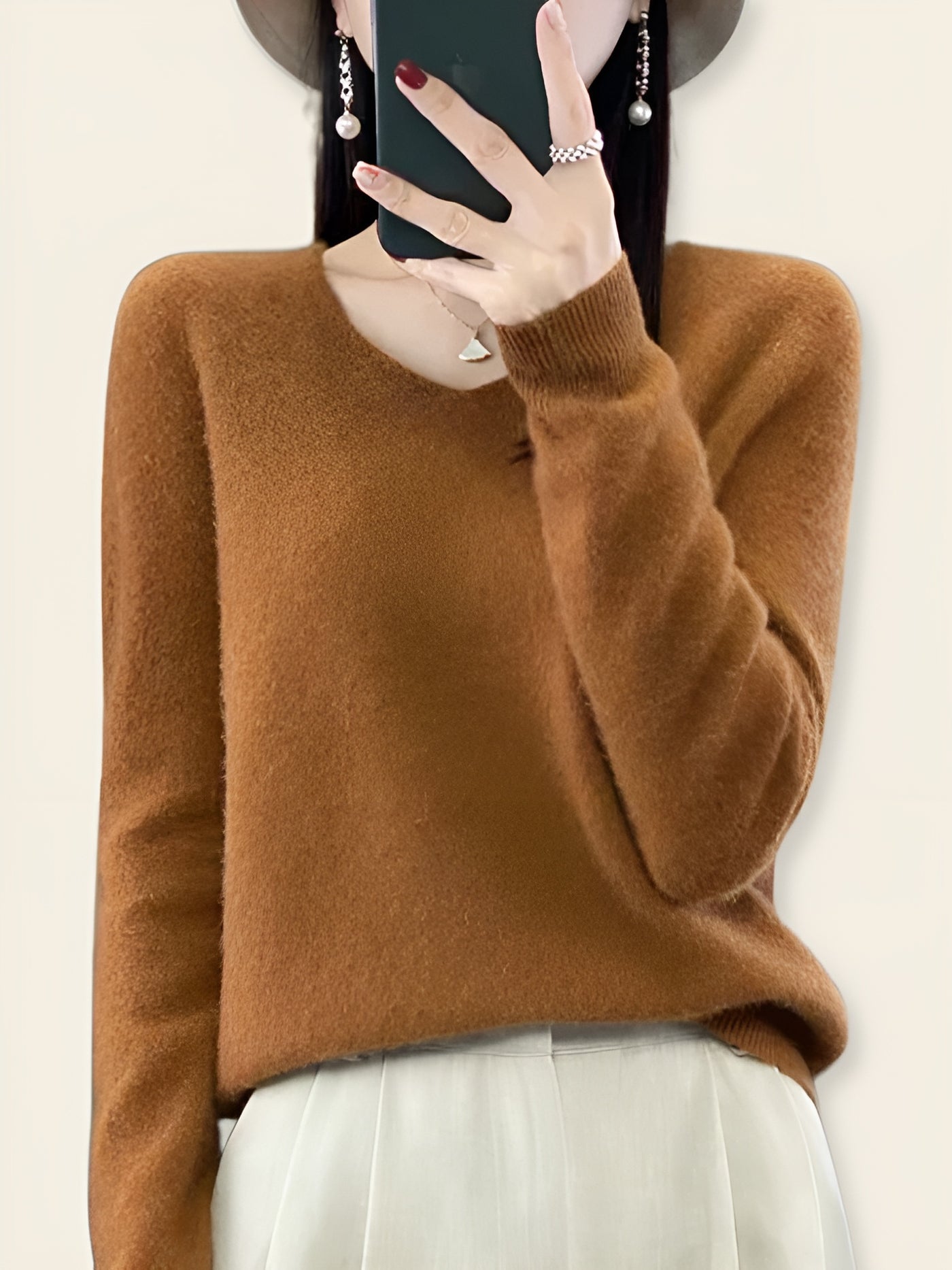 Beatrice™ | Maglione in Lana Merino con Scollo a V