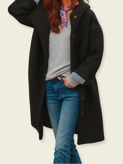 Stella™ | Cappotto di Lana con Cappuccio