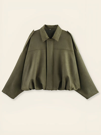 Camilla™ | Bomber Effetto Scamosciato Oversize