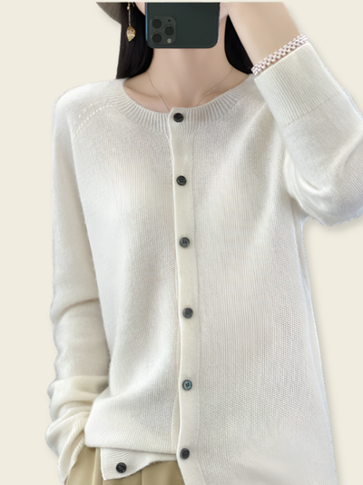 Bianca™ | Cardigan in Lana Merino con Bottoni
