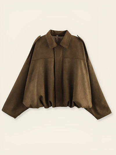 Camilla™ | Bomber Effetto Scamosciato Oversize