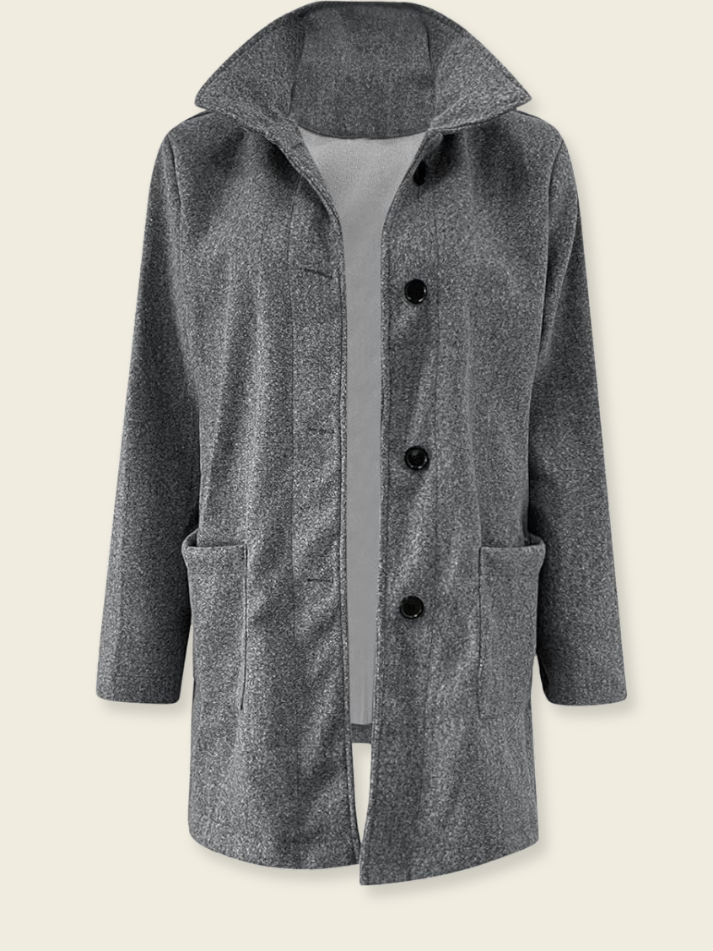 Elena™ | Cappotto di Lana con Collo Alto
