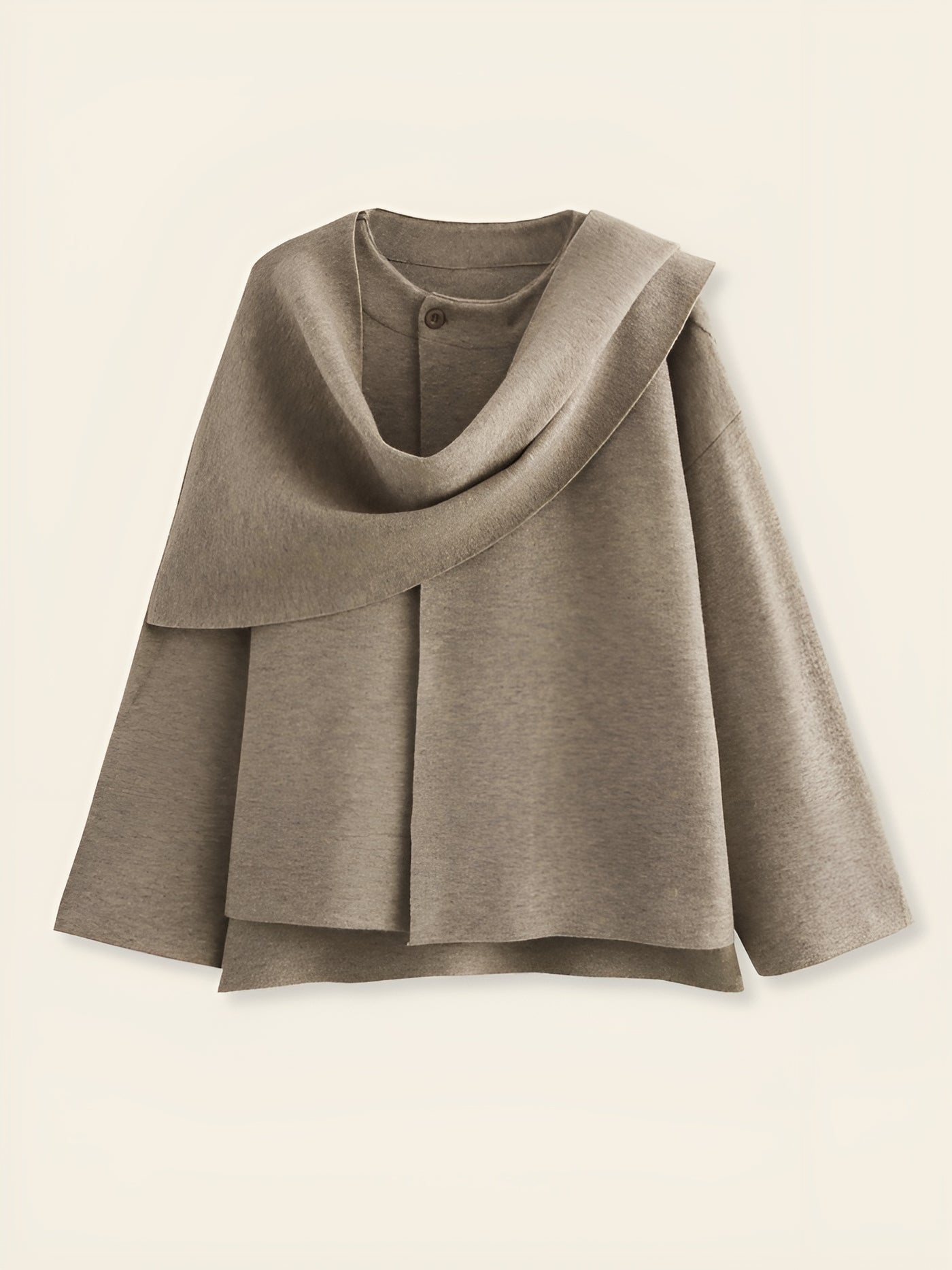 Allegra™ | Cappotto Oversize con Sciarpa in Lana