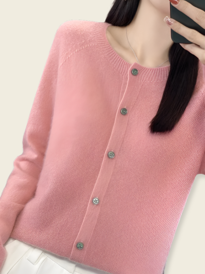 Bianca™ | Cardigan in Lana Merino con Bottoni