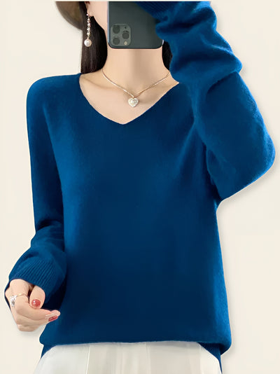 Beatrice™ | Maglione in Lana Merino con Scollo a V