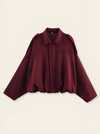 Camilla™ | Bomber Effetto Scamosciato Oversize