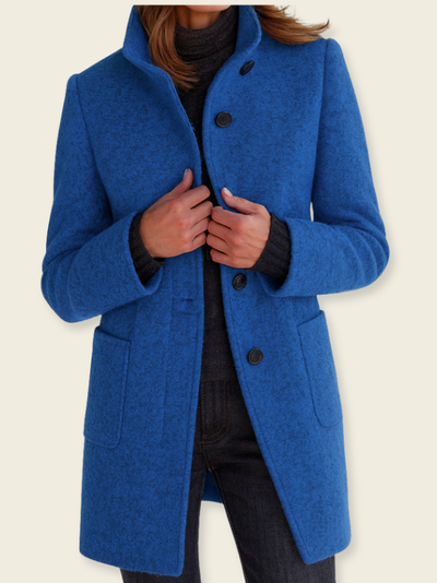 Elena™ | Cappotto di Lana con Collo Alto
