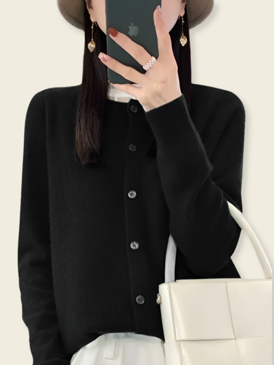 Bianca™ | Cardigan in Lana Merino con Bottoni