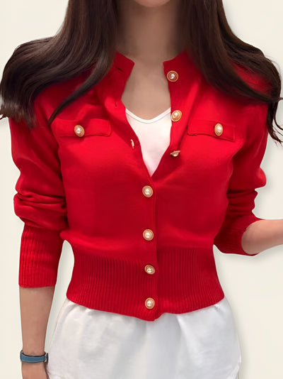 Sofia™ | Cardigan Corto con Spalle a Sbuffo