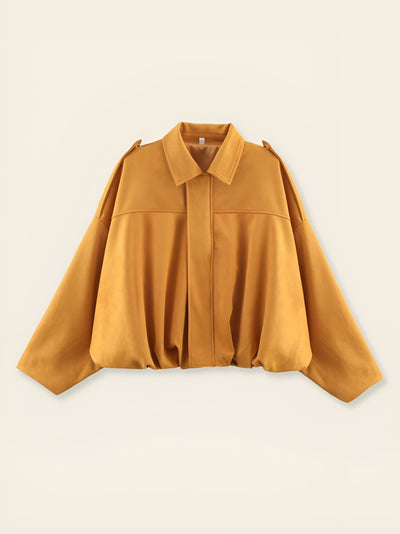 Camilla™ | Bomber Effetto Scamosciato Oversize