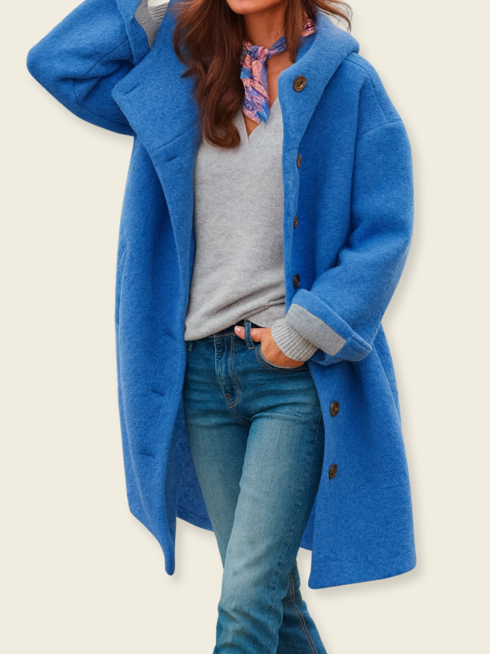 Stella™ | Cappotto di Lana con Cappuccio