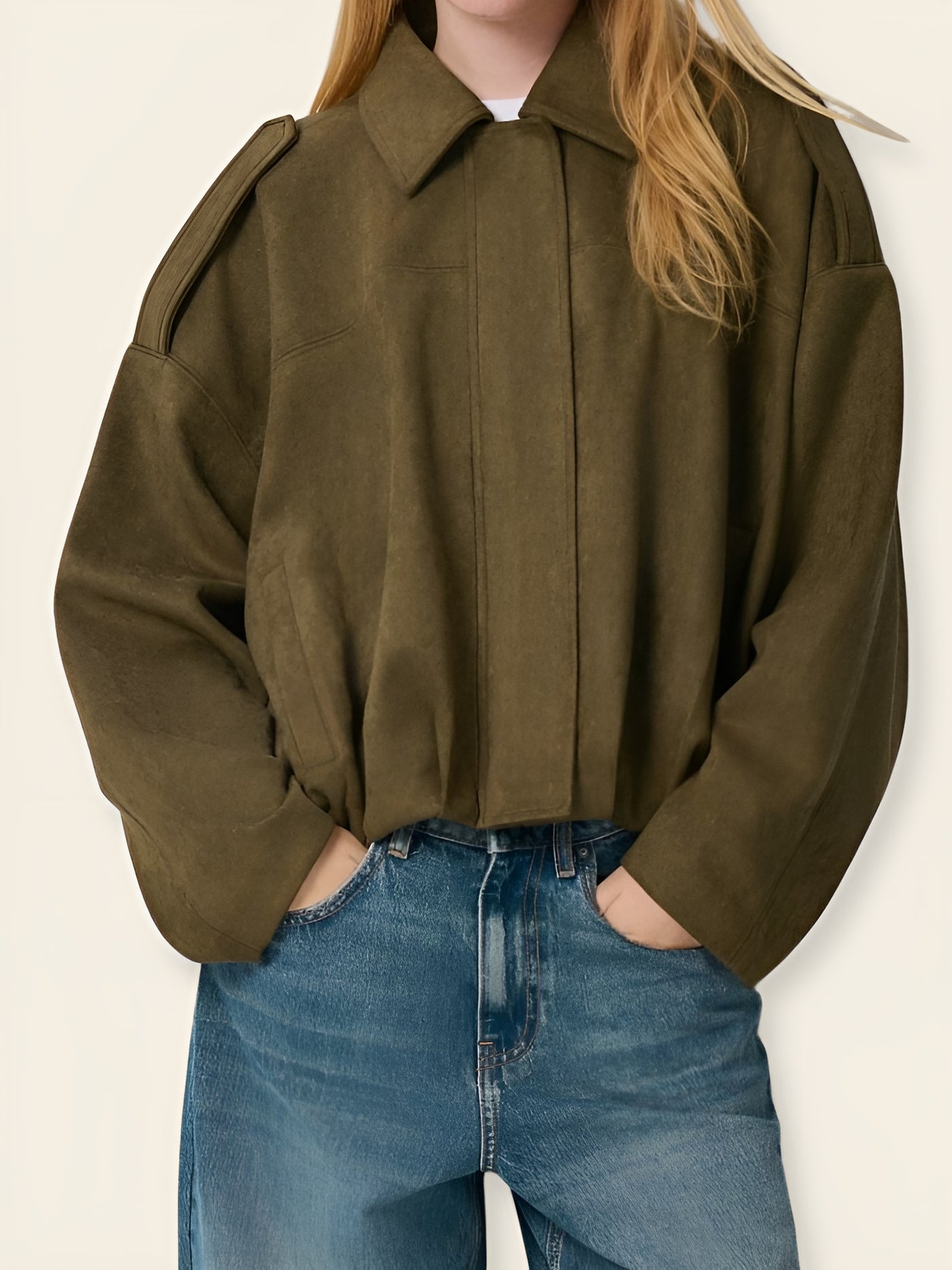 Camilla™ | Bomber Effetto Scamosciato Oversize