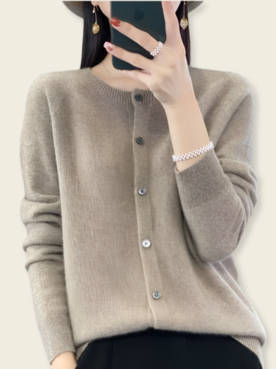 Bianca™ | Cardigan in Lana Merino con Bottoni