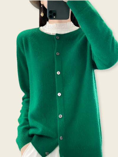 Bianca™ | Cardigan in Lana Merino con Bottoni